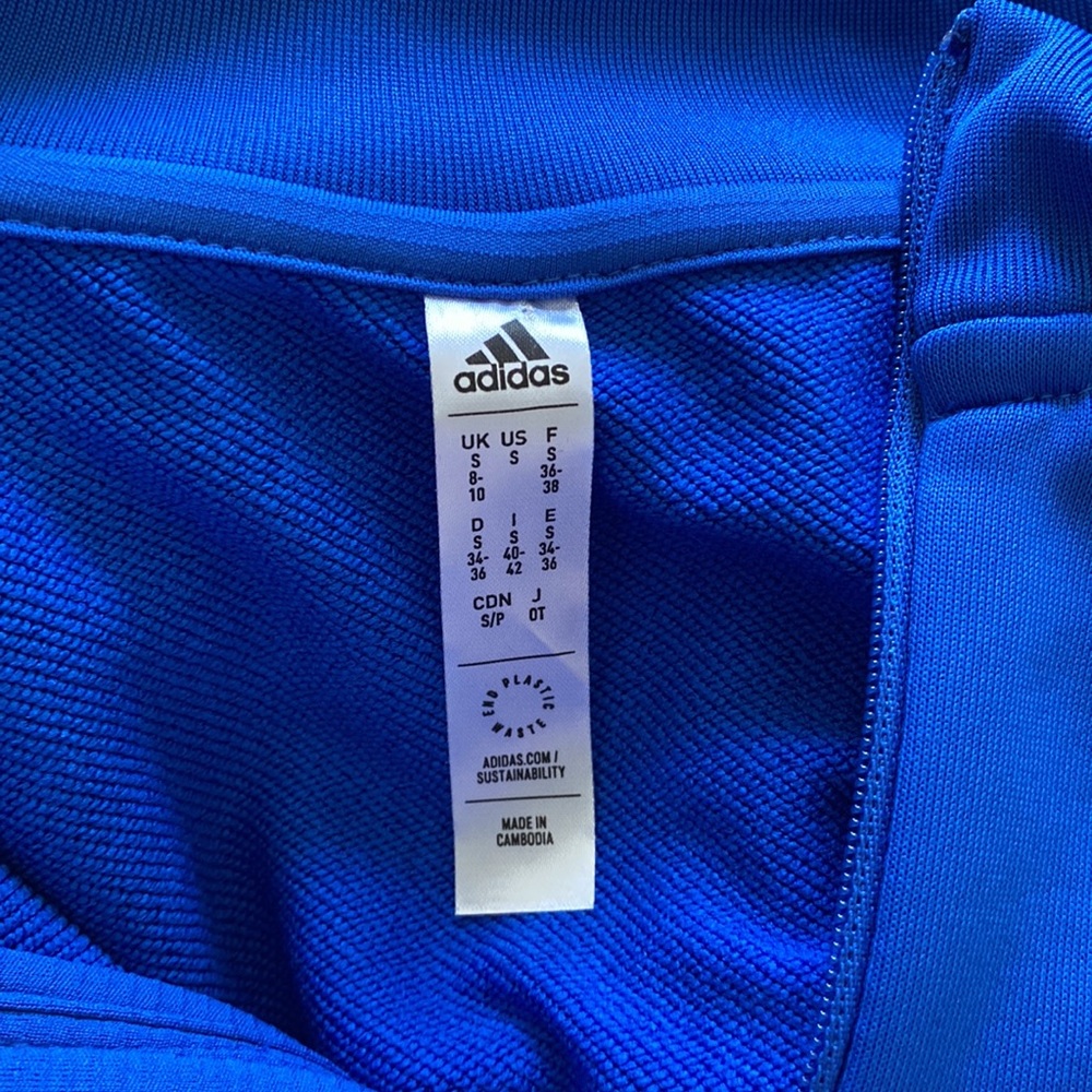 ADIDAS TRACK PULLOVER TOP SIZE S MSRP $70.00 NWT - Picture 9 of 9